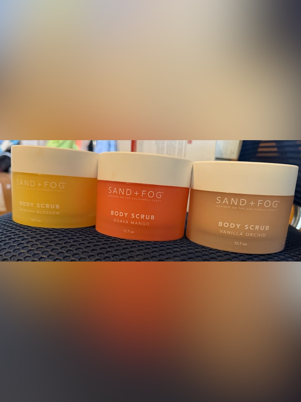 Sand & Fog Body Scrub Collection - Banana Blossom & Guava Mango & Vanilla - X3